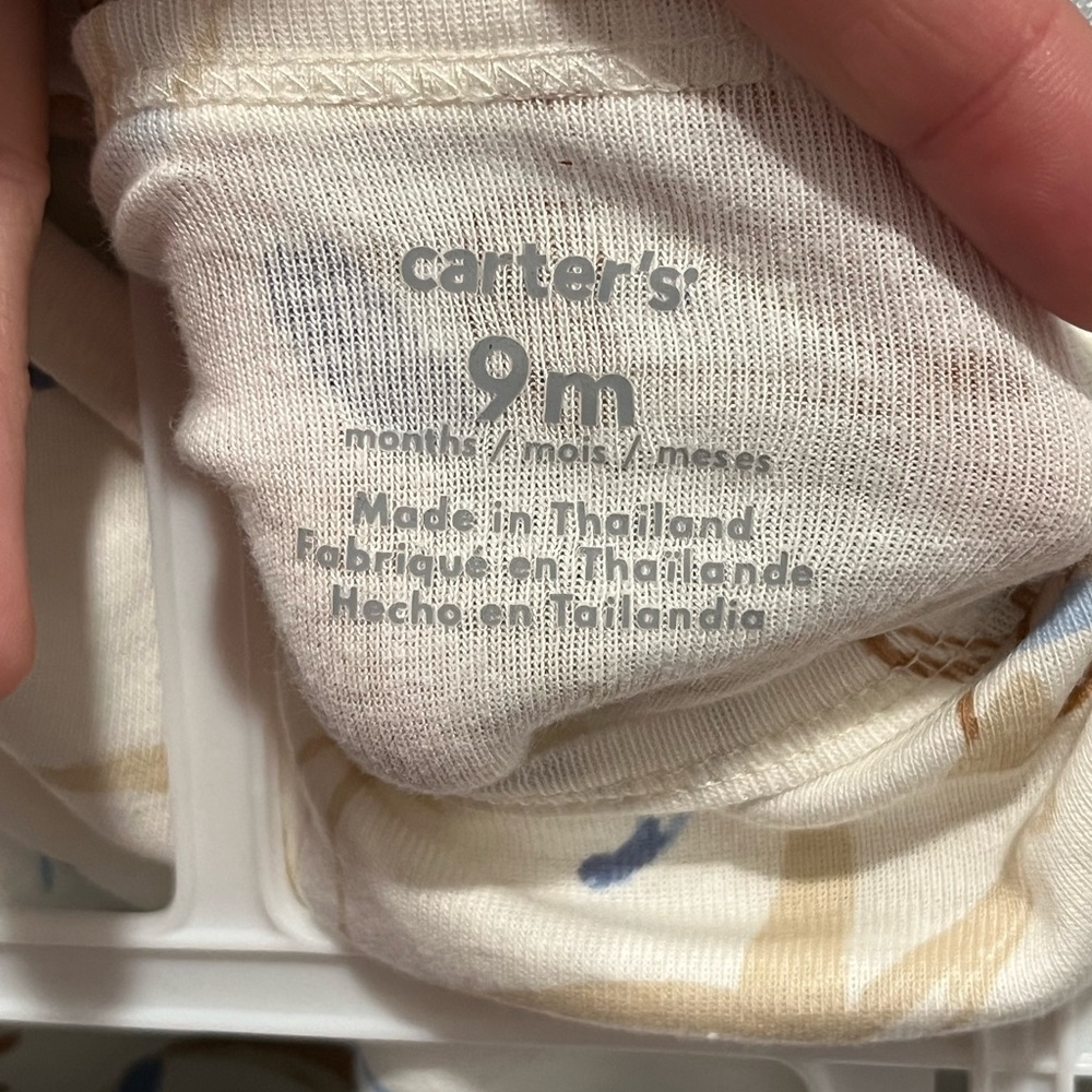 Carter's Baby Boy Bear Sweatpants and Jacket with Onesie 3 pc set, 9 months NWT - Picture 7 of 8
